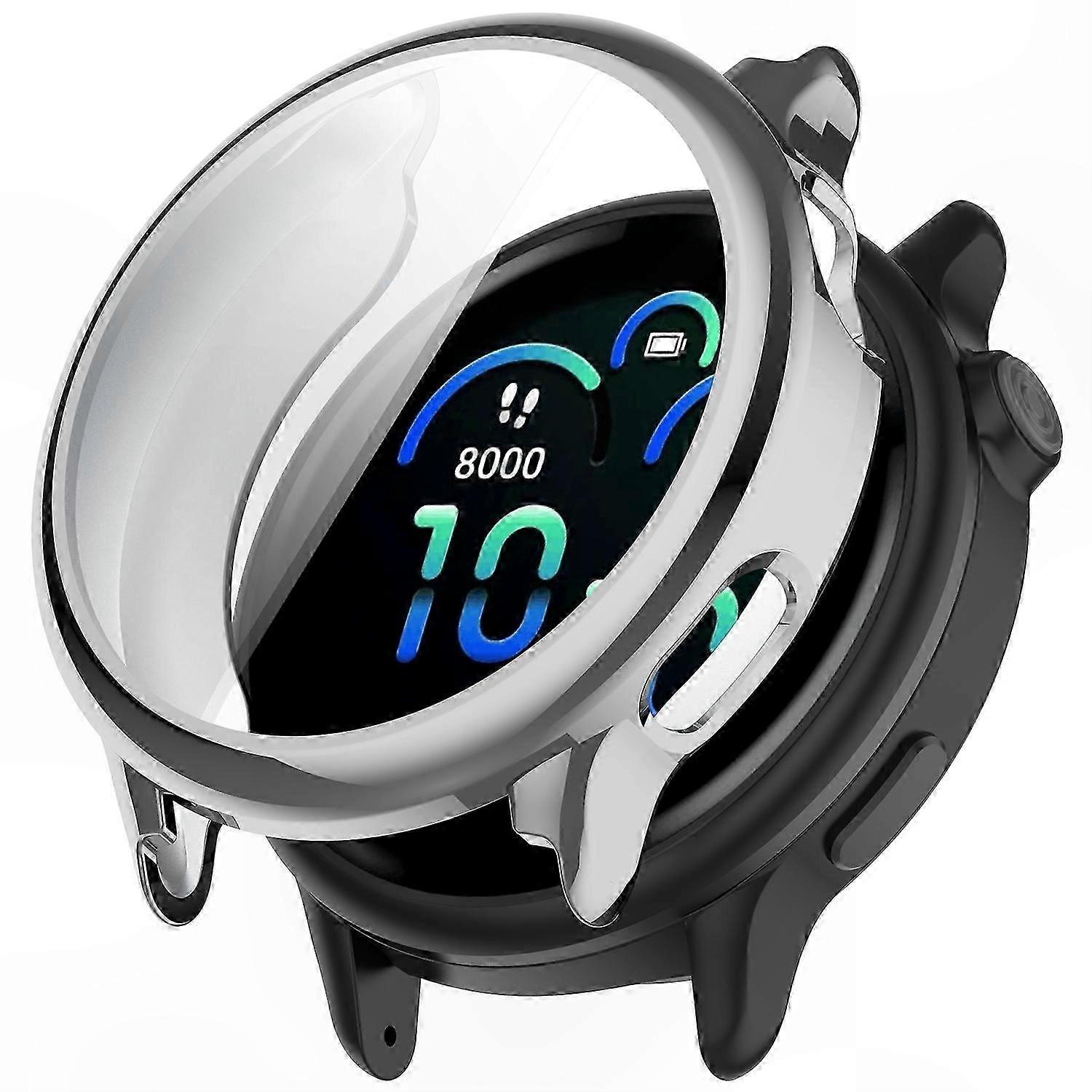Full Coverage Flexible TPU Protective Case for Smartwatches with Electroplating Design
