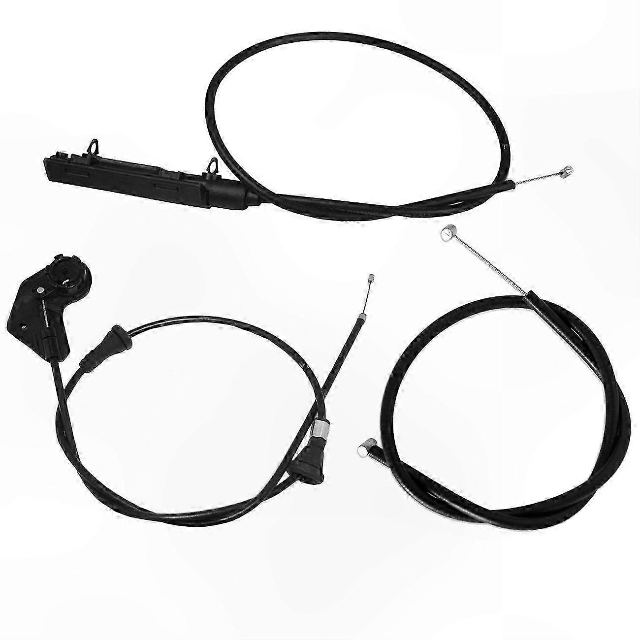 3-Piece Engine Hood Release Cable Set for E46 320i 323i 1998-2005 Replacement