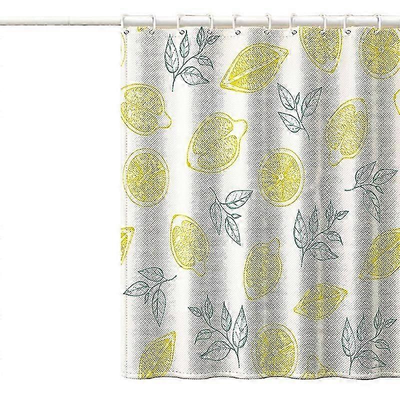 120x180cm Shower Curtain with Hooks 3D Fruit Pattern Polyester Fabric Mildew Resistant Curtain
