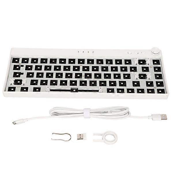 DIY Mechanical Keyboard Kit 68 Keys RGB Ergonomic Switch Hot Swap Strong ABS Custom Gaming Keyboard White