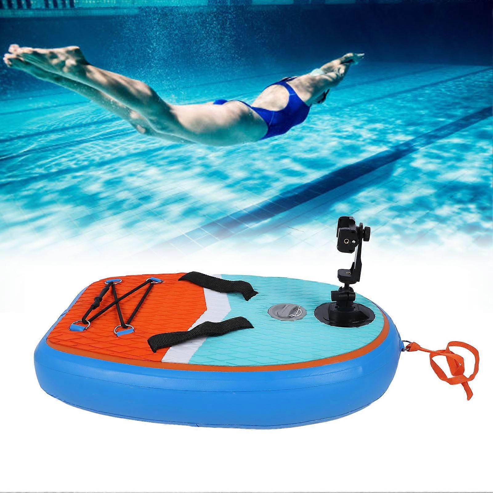 Inflatable Foldable Swimming Kickboard 60x40x10cm with Camera Mount