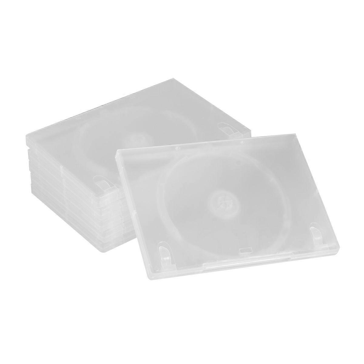 6PCS CD Storage Box Transparent DVD Case CD Package Portable for Home Cinema - Single Disc
