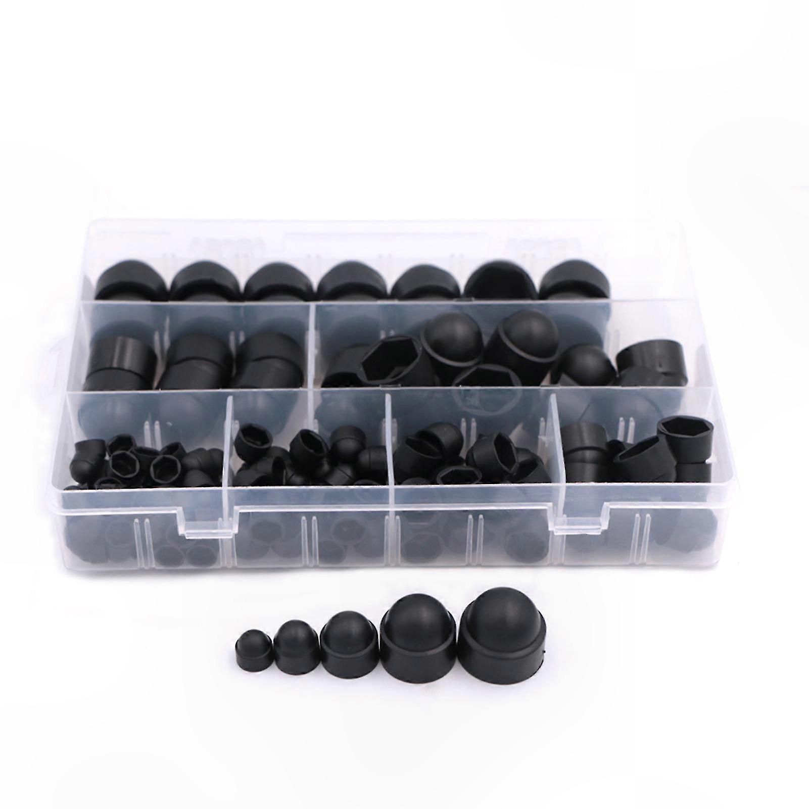 Plastic Dome Caps Assortment for Bolts - 145pcs Hex Nut Bolt Screw Covers