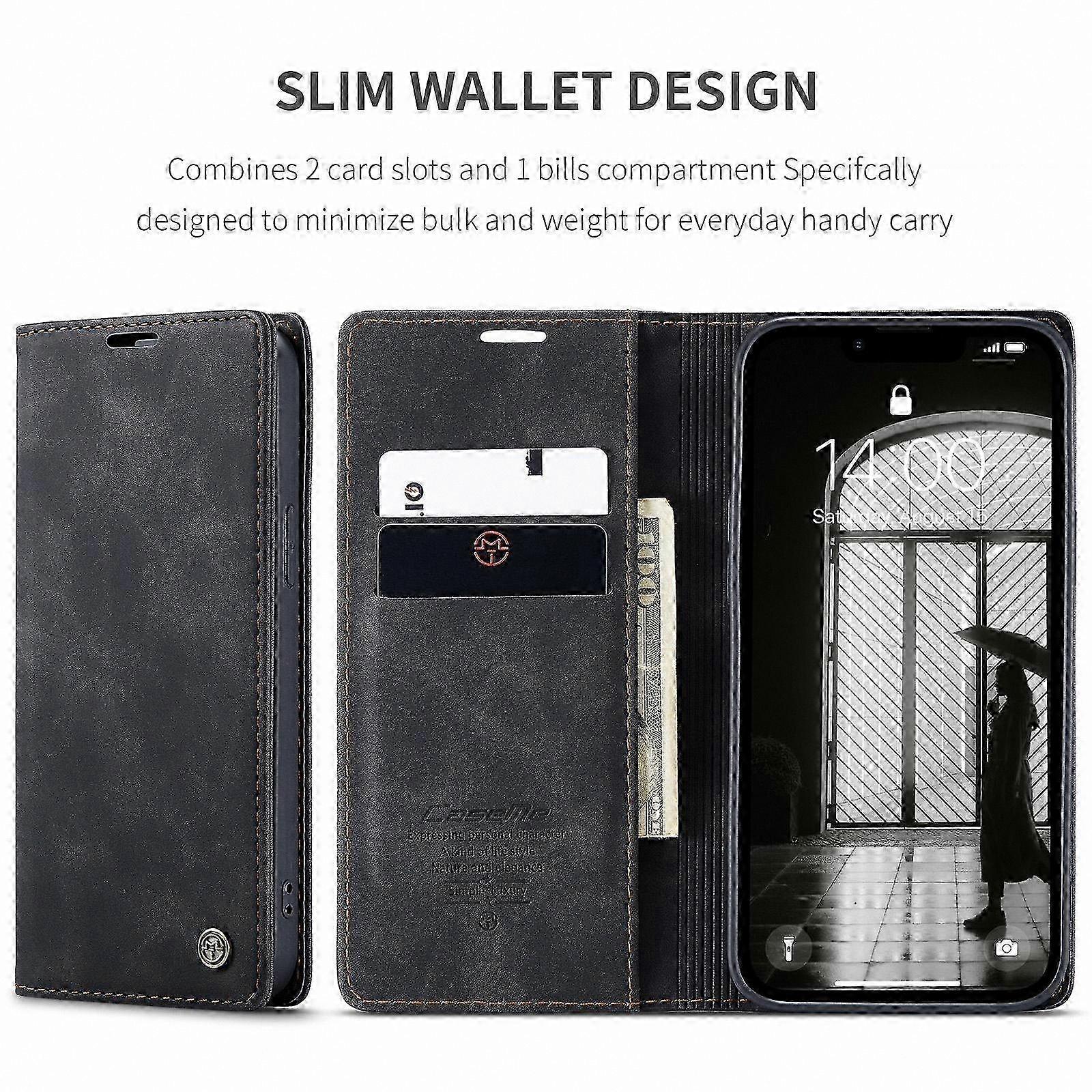 Leather Phone Case with Card Holder and Stand Function Horizontal Flip Design