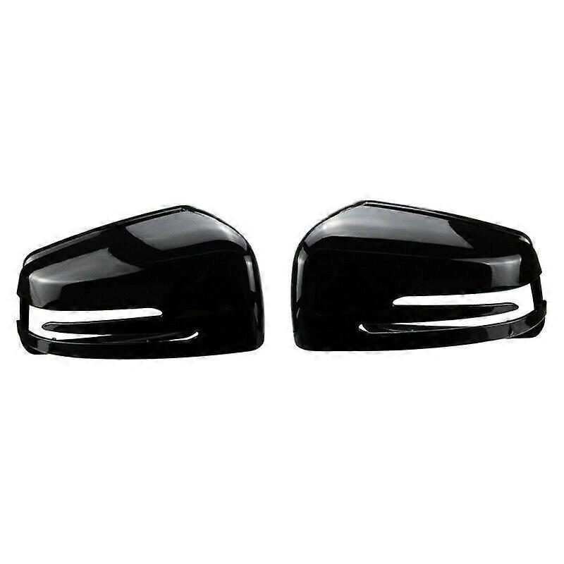 1 Pair Door Mirror Covers Side Mirror Caps for - C E S GL W204 W212 W221 CLA GLA 2009-2013 Gloss Bl