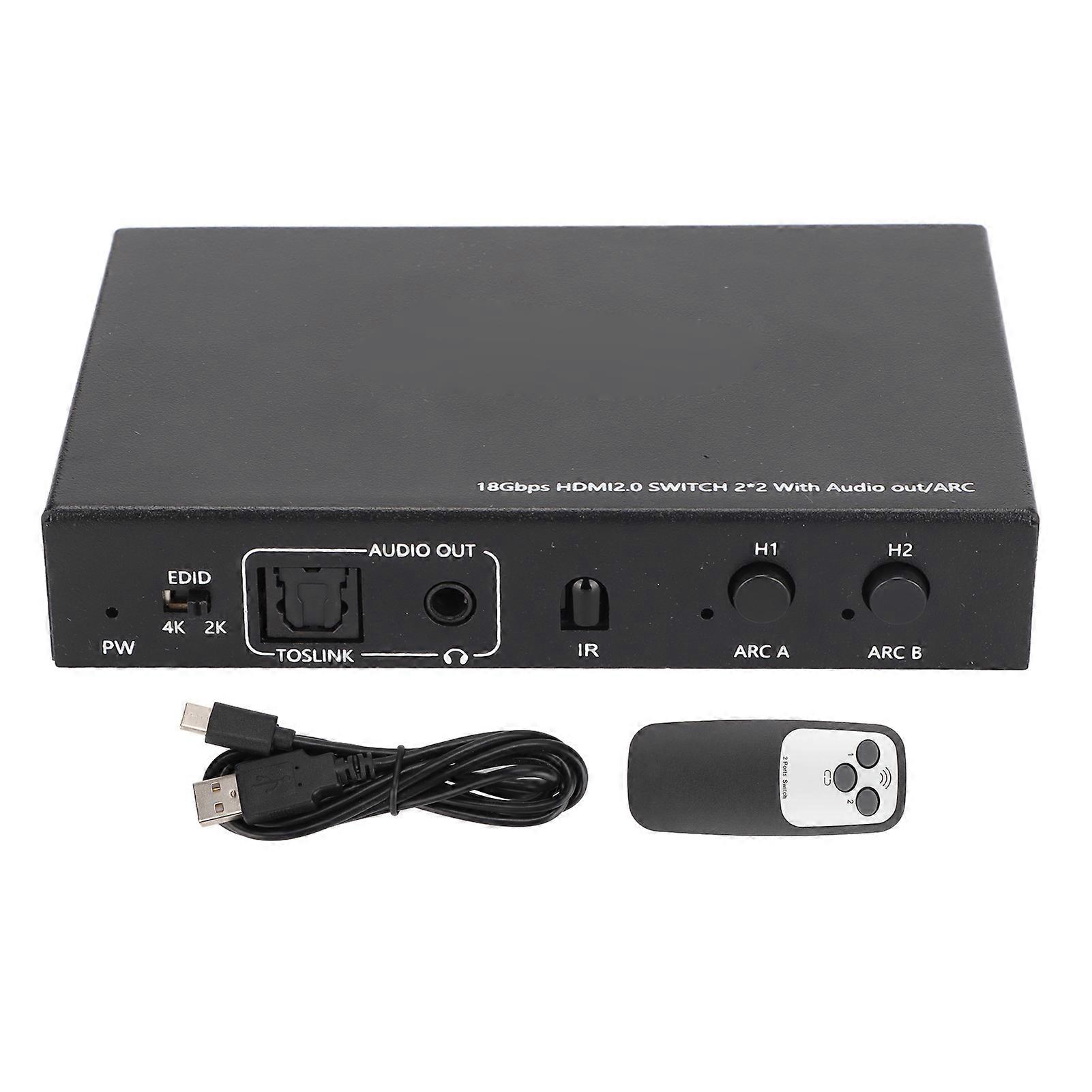 4K 2K HD Multimedia Interface Switcher - High Resolution, ARC, EDID, o Support