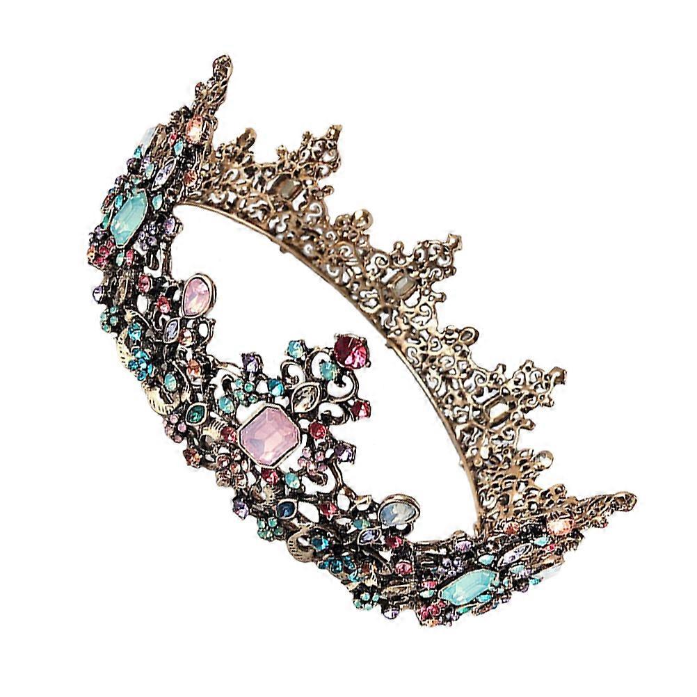 Princess Style Tiaras Alloy Crown Wedding Crown for Bride Multi Color with 1Pack