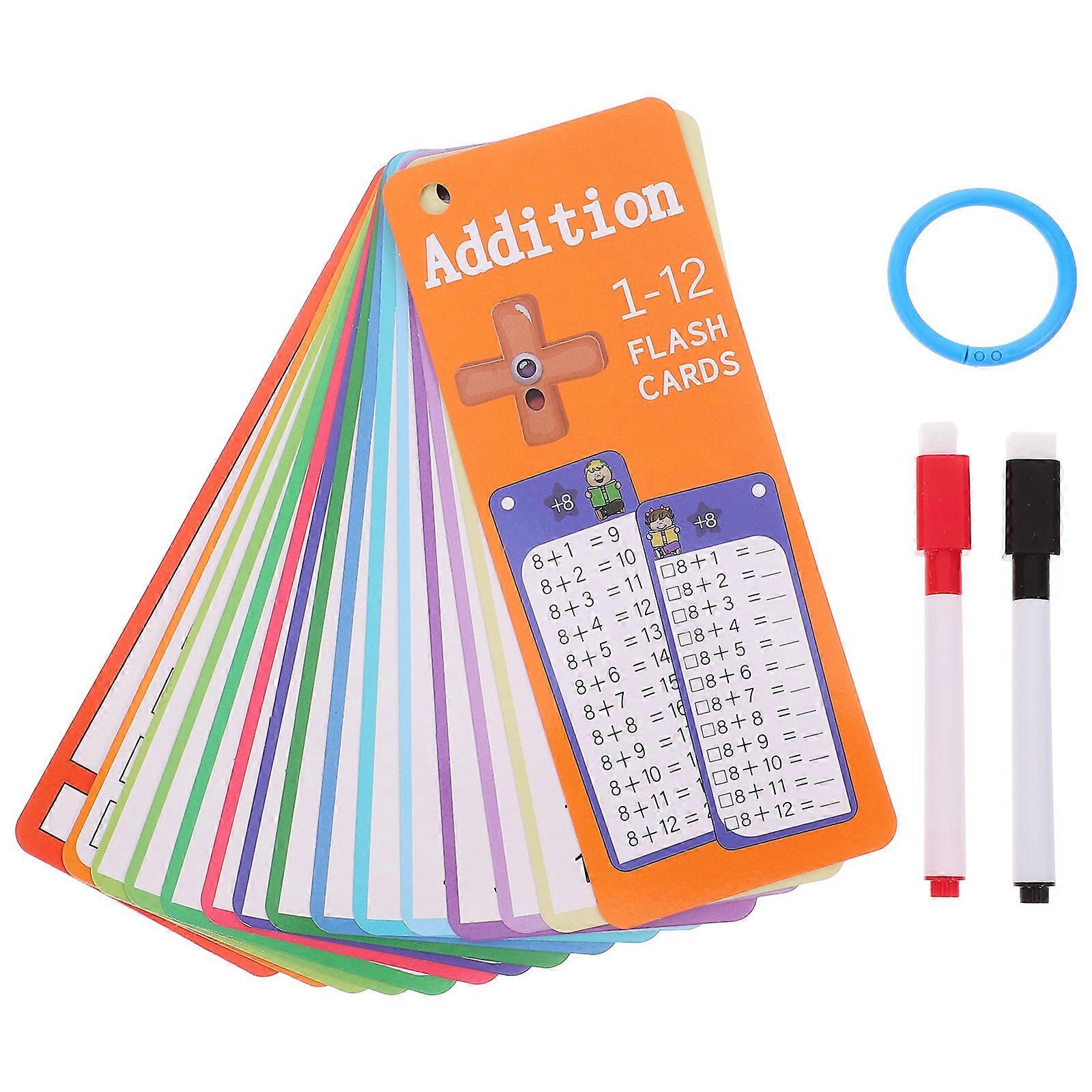 Mathematics Number Cards Addition Flash Cards for Learning with 1Set