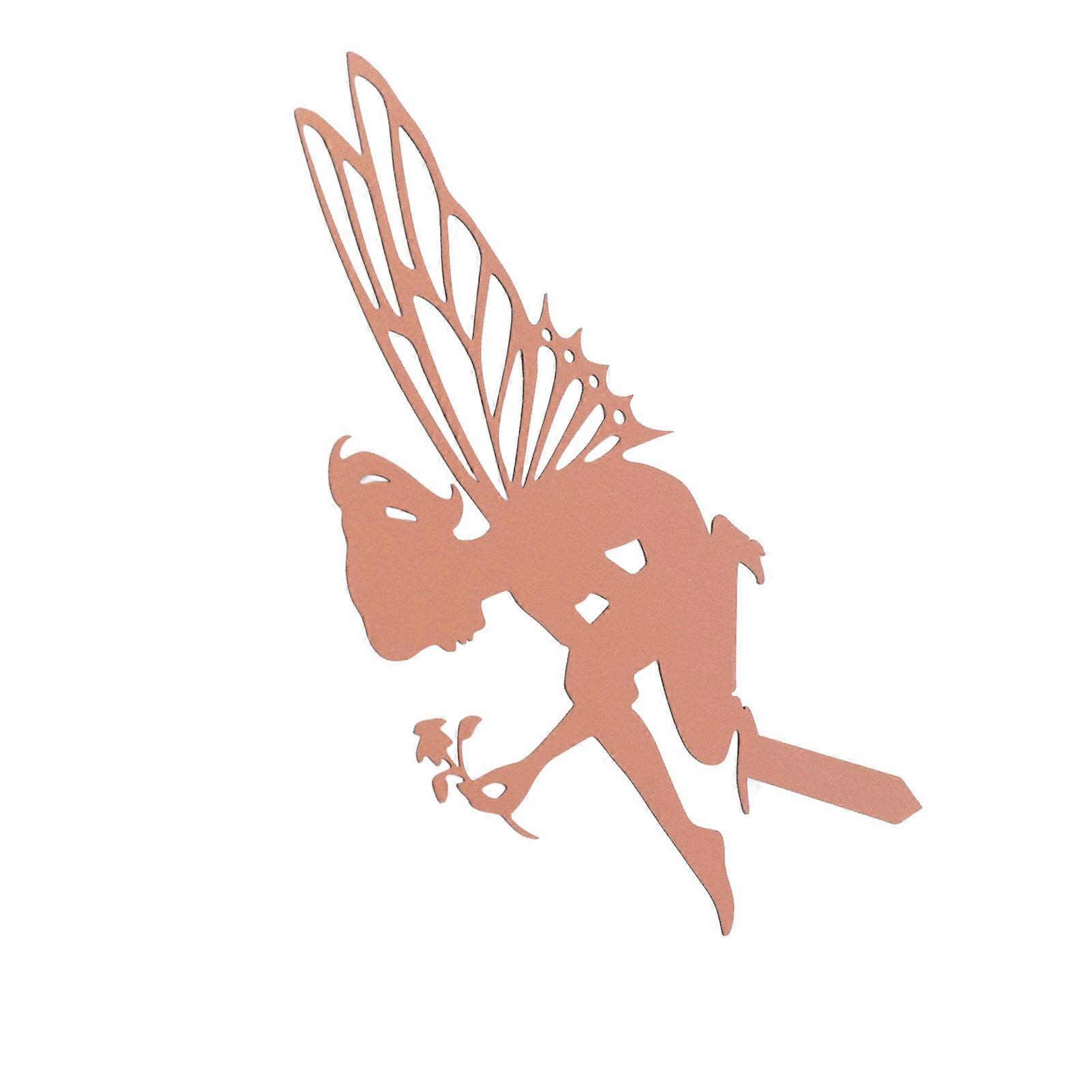 装飾鉄の妖精のシルエットガーデンステーク屋外の庭の装飾