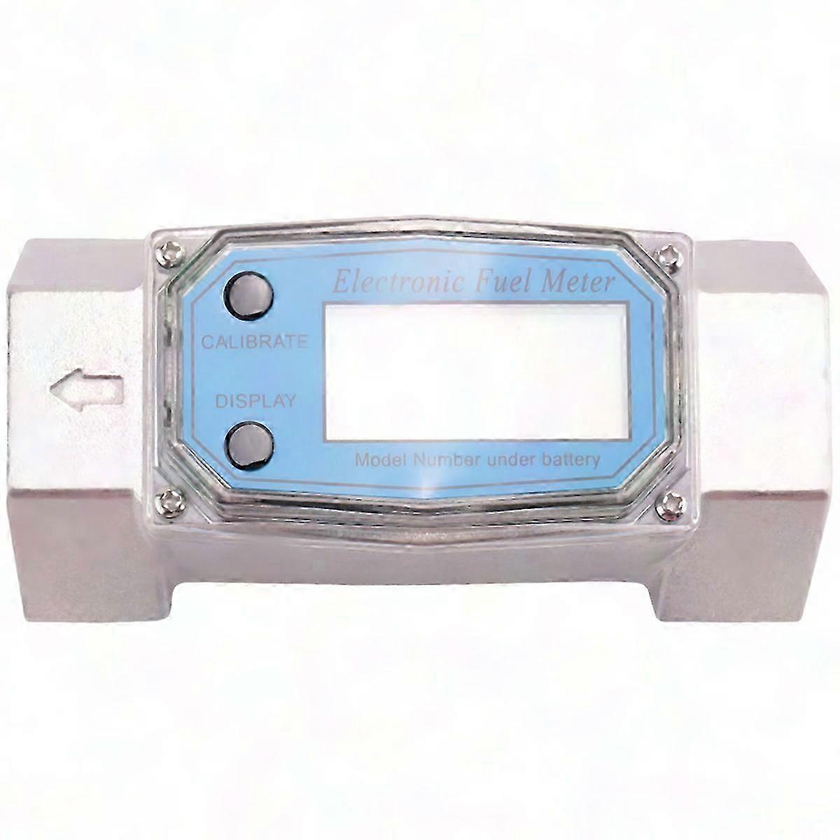 1.5 Inch Digital Turbine Flow Meter, LCD Display for Gasoline Water Fuel Flow Measurement