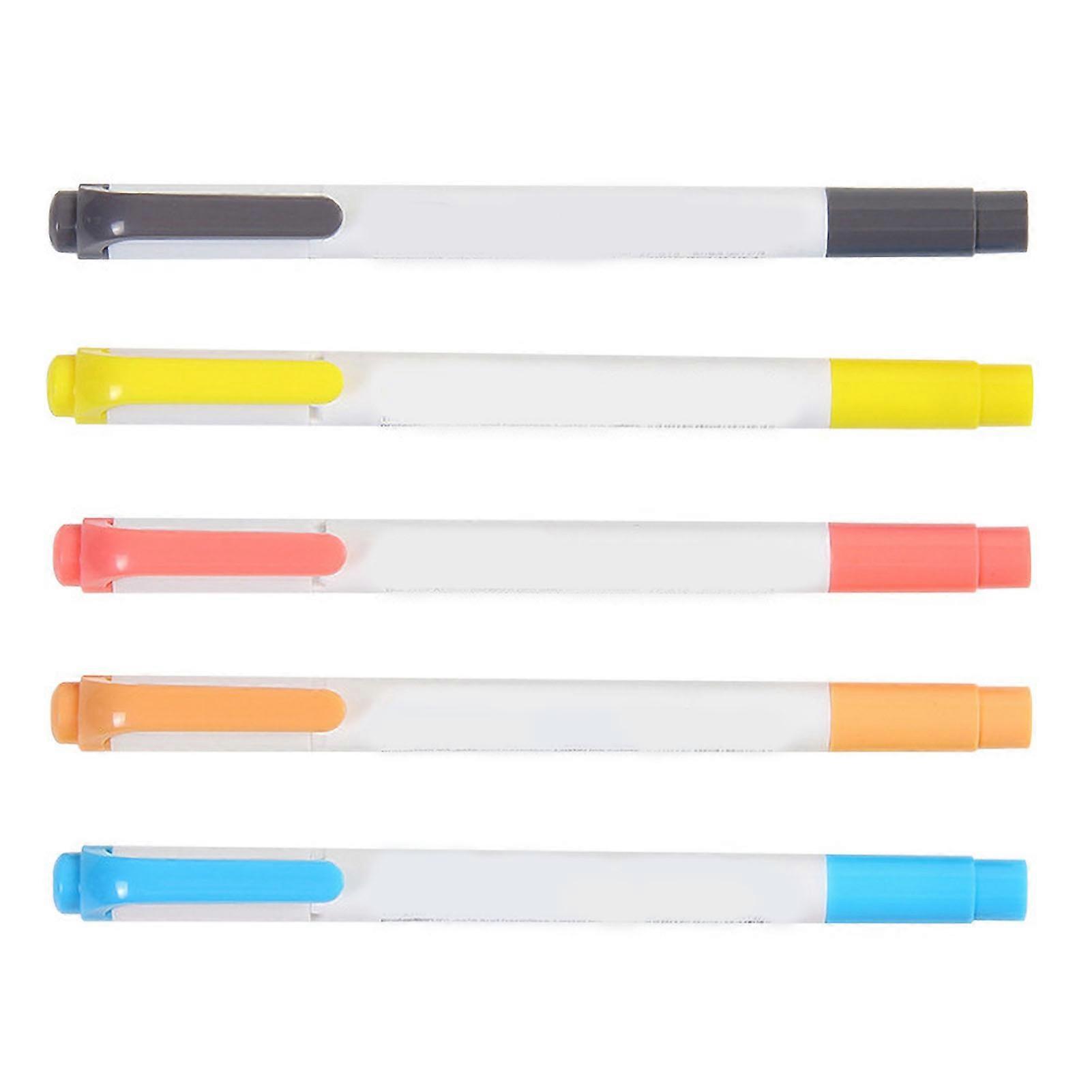 Dual Head Highlighter Set Thick & Thin Tips Bright Colors Portable