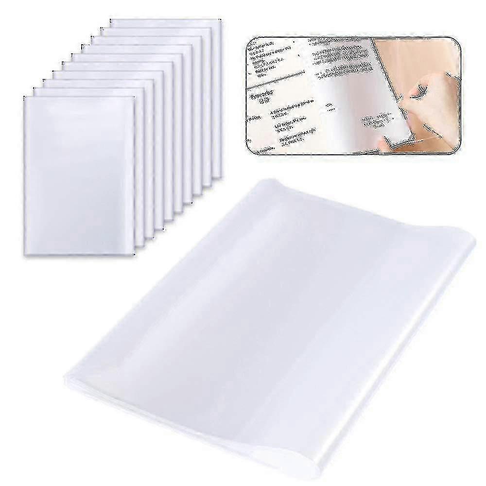 10pcs A4 cubiertas de libros de ejercicios transparentes, cubierta de libro transparente, espesa plástico reutilizable y ajustable