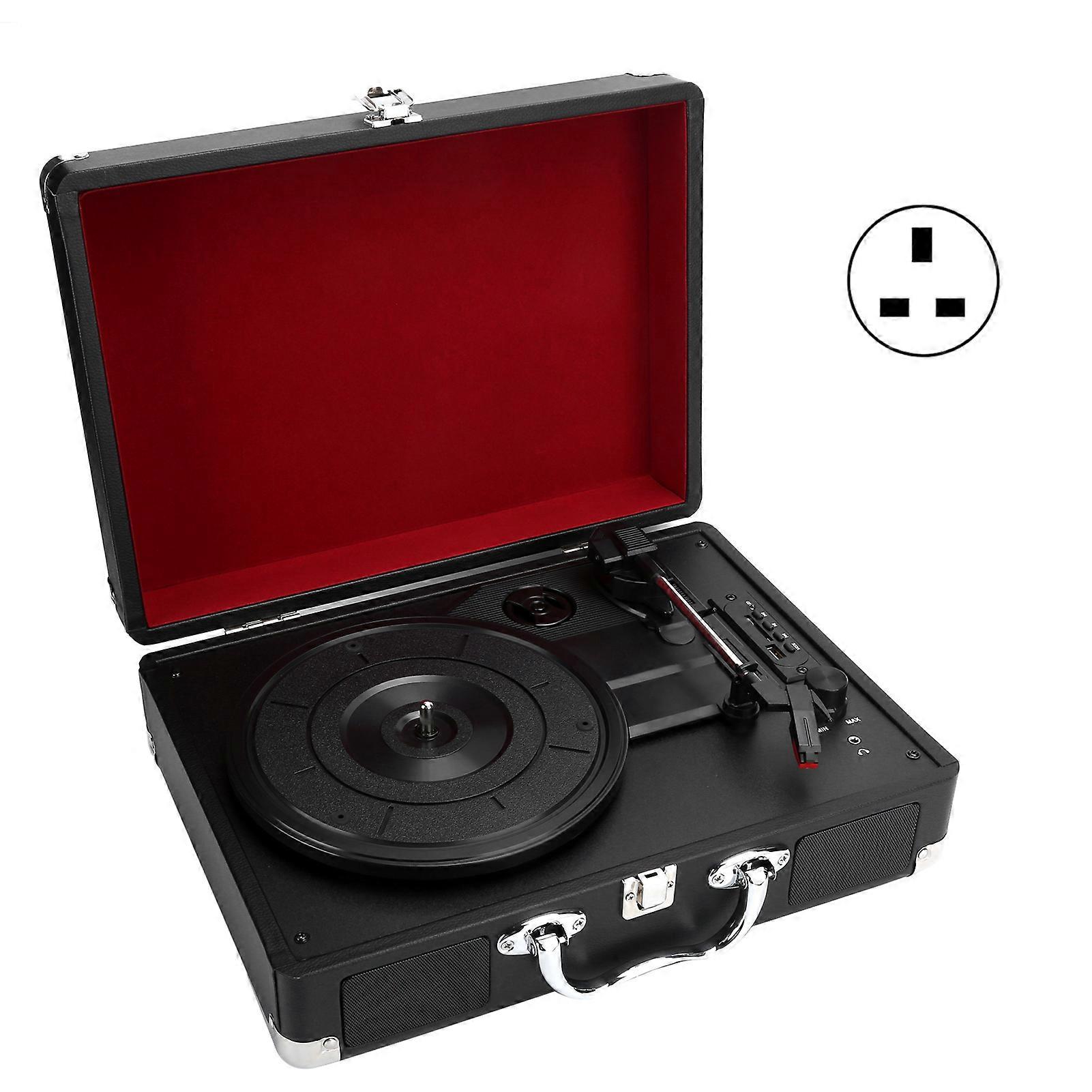 HYT01 Portable Vinyl Record Player: 33/45/78 RPM Turntable with USB & MMC Support