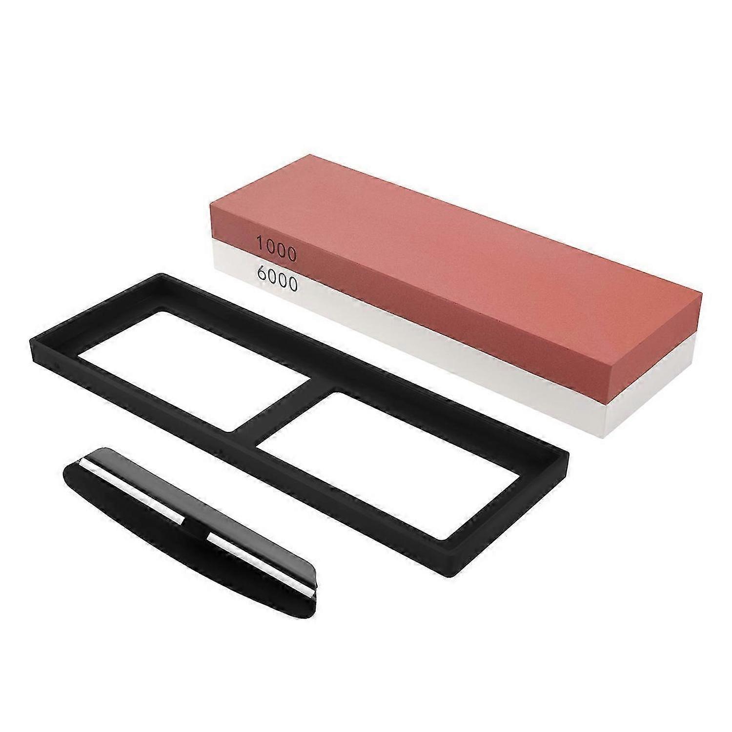 Sharpening Stone,Whetstone Knife Sharpener with Non-Slip Base