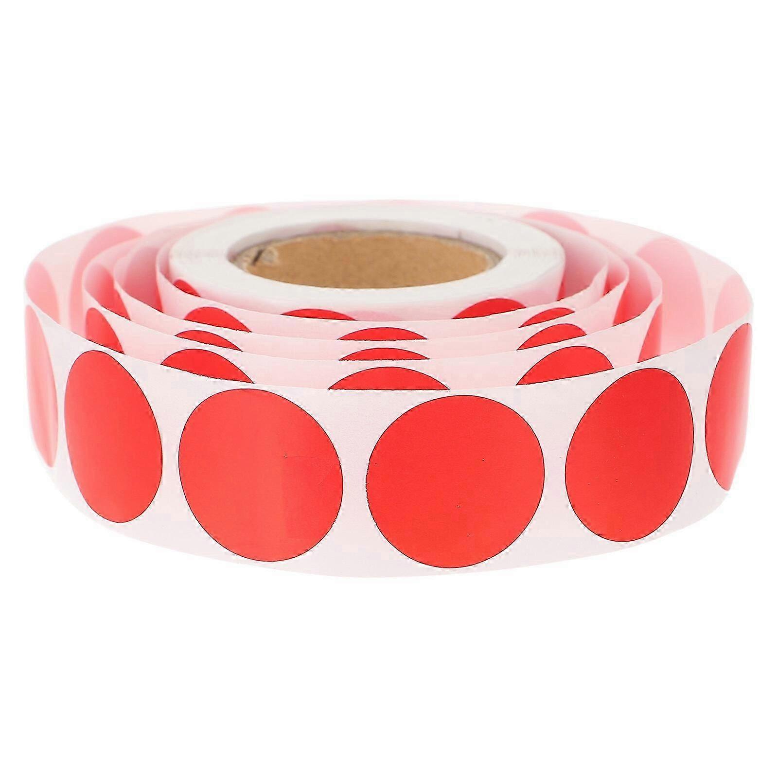 1 Roll Self-adhesive Tag Stickers Bright Paper Labels Circle Dots Stickers