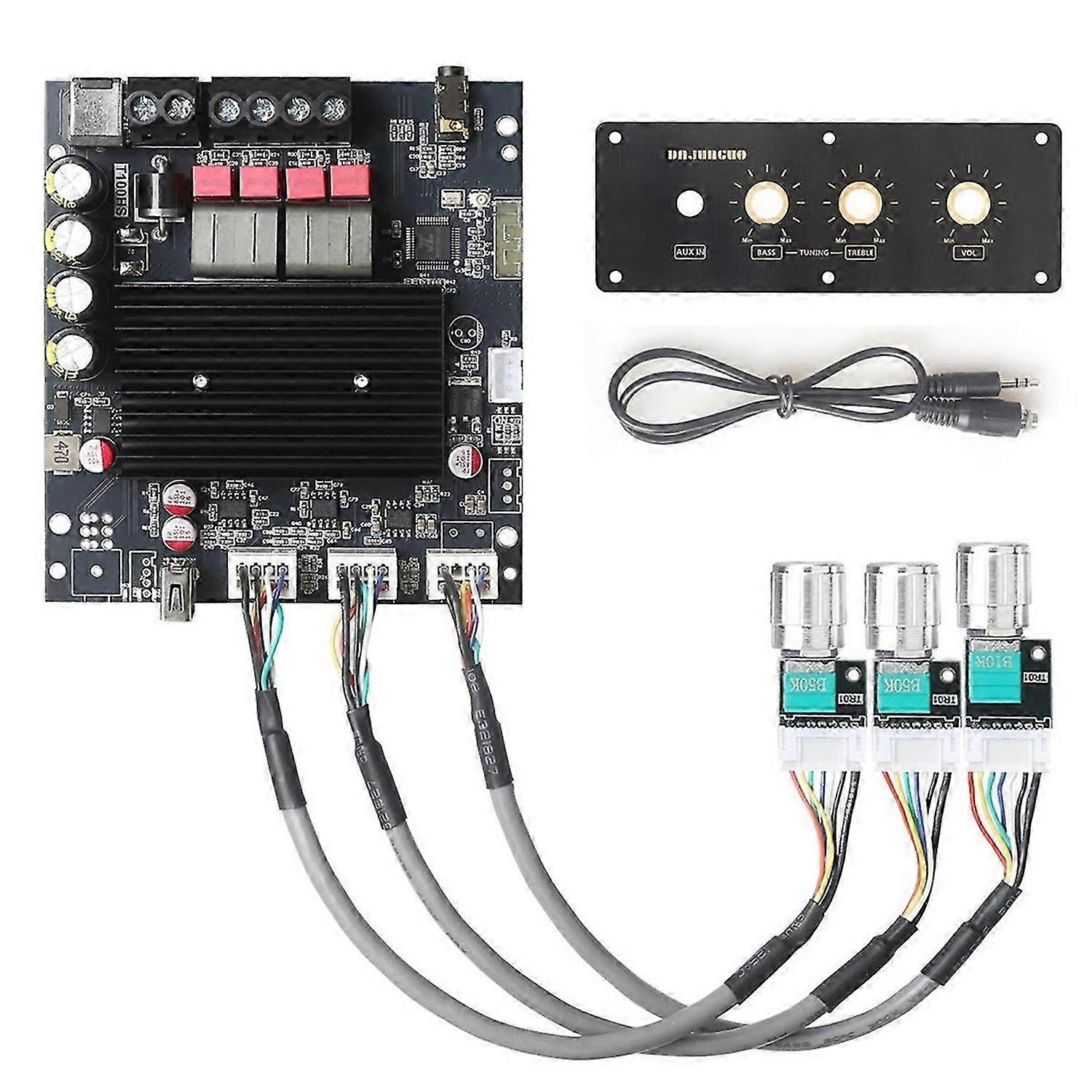 T100HS-W Power Amplifier Board Bluetooth5.2 TPA3221 Chip 2.0 Channel 100Wx2,Audio Power Amplifier wi