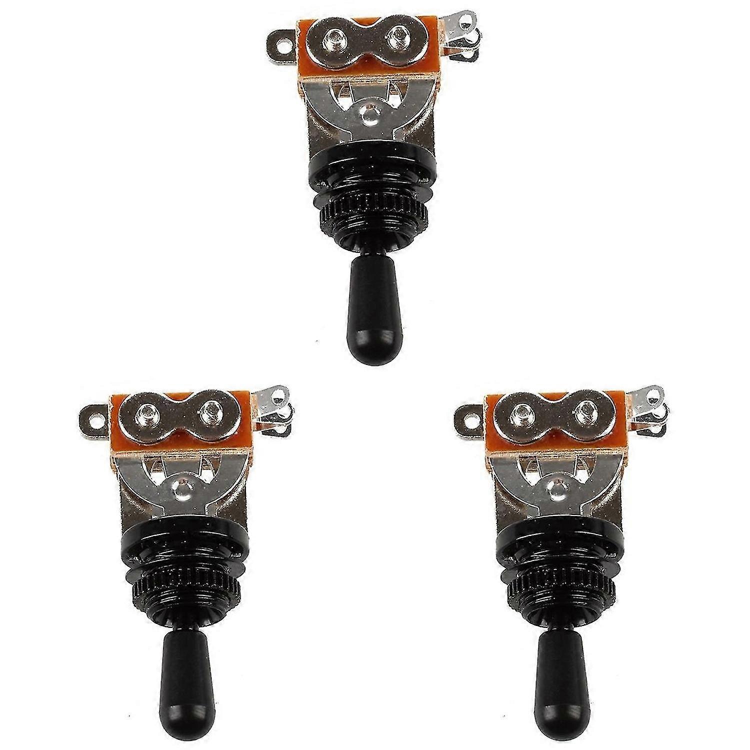 Black Tip 3 Way Toggle Switch Pickup Selector for Electric Guitar