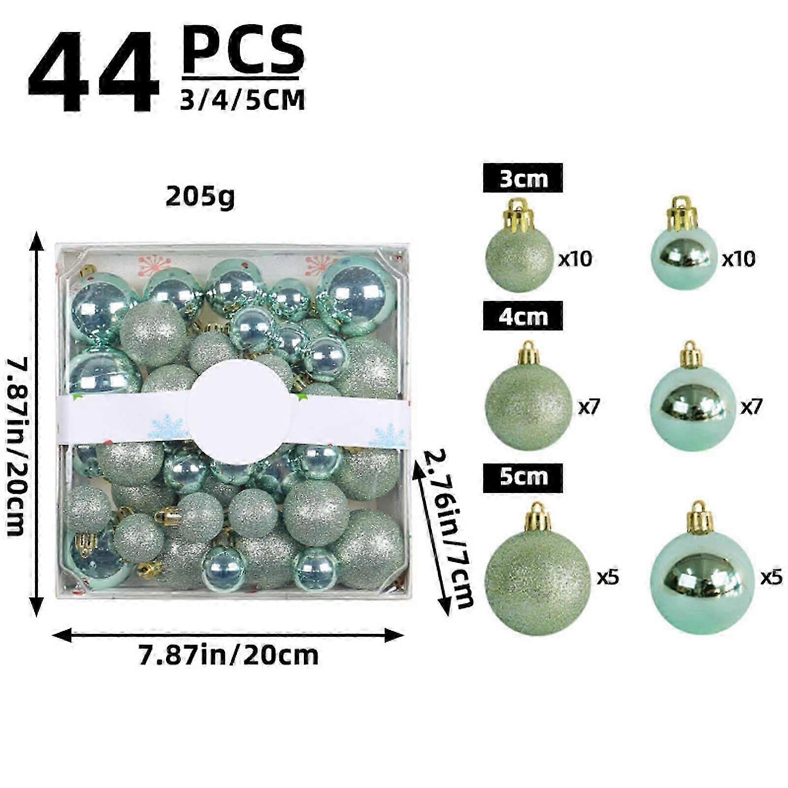 Pink Christmas Ball Set with 3/4/5cm Color Balls for Tree Decoration and Garland Hanging Ornaments