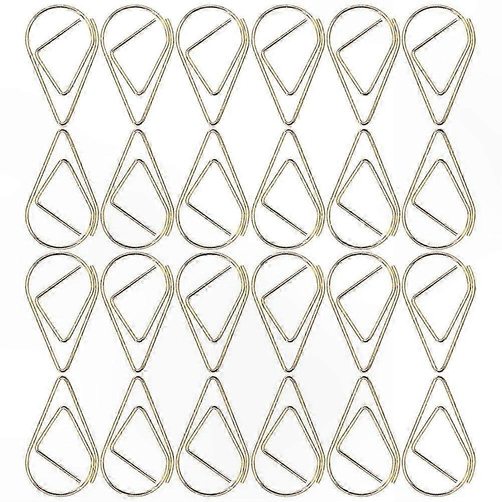Creative Drop-Shaped Paper Clips for Document Organization, 100 Pieces