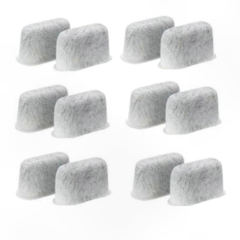 Universal Coffee Machine Water Filters - 12-Pack Replacement Cartridges for Optimal Brewing Performance