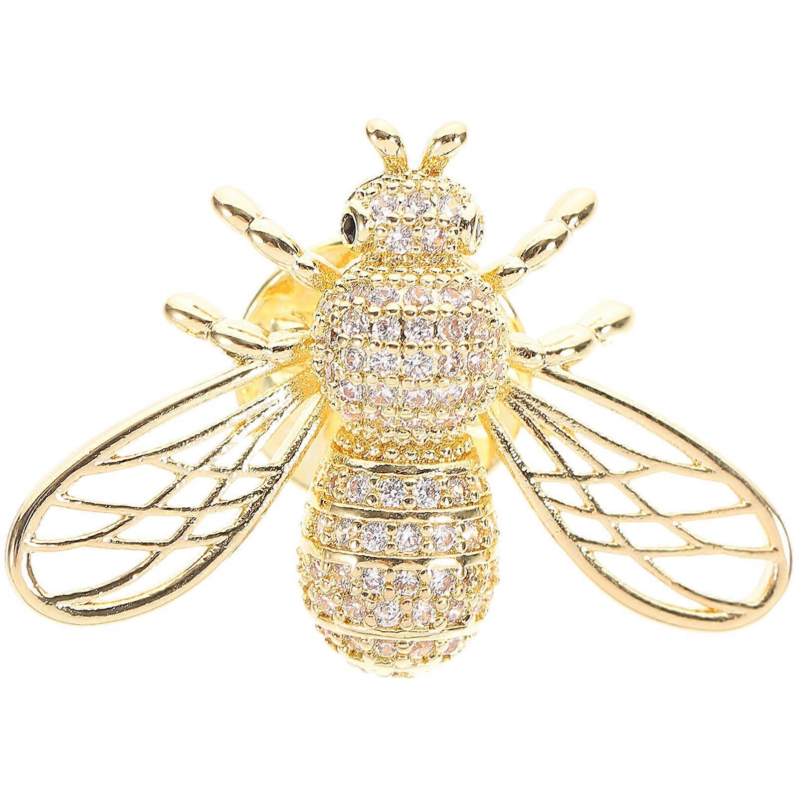 Bee Brooch Pin for Decoration 2Pcs Retro Lapel Pins with Copper Material