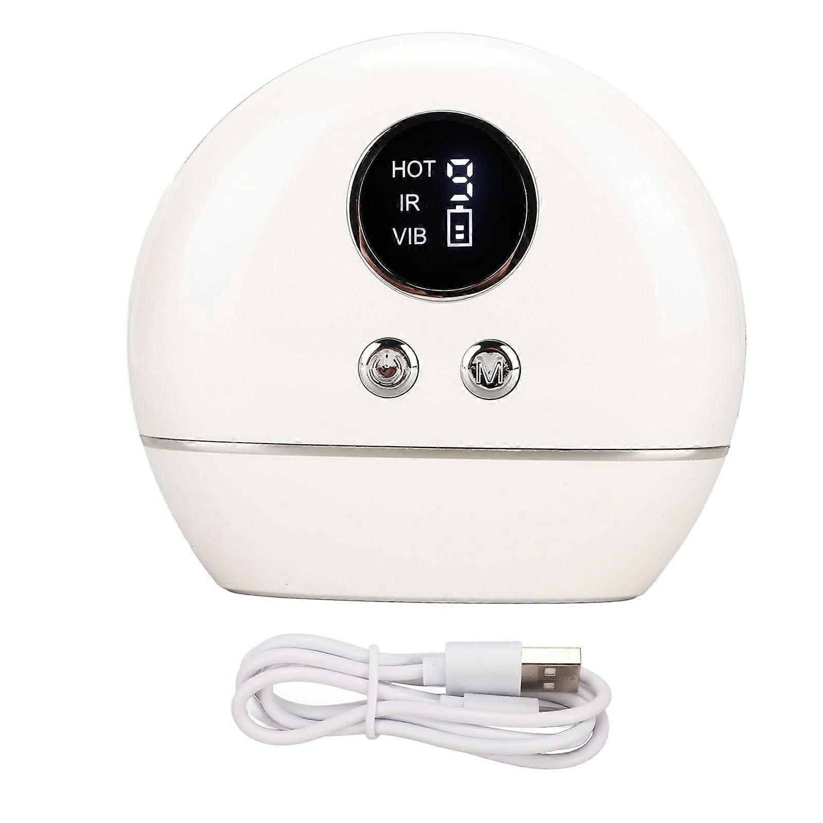 Electric Gua Sha Massager Heating Promote Circulation Skin Scraping Massaging Machine White