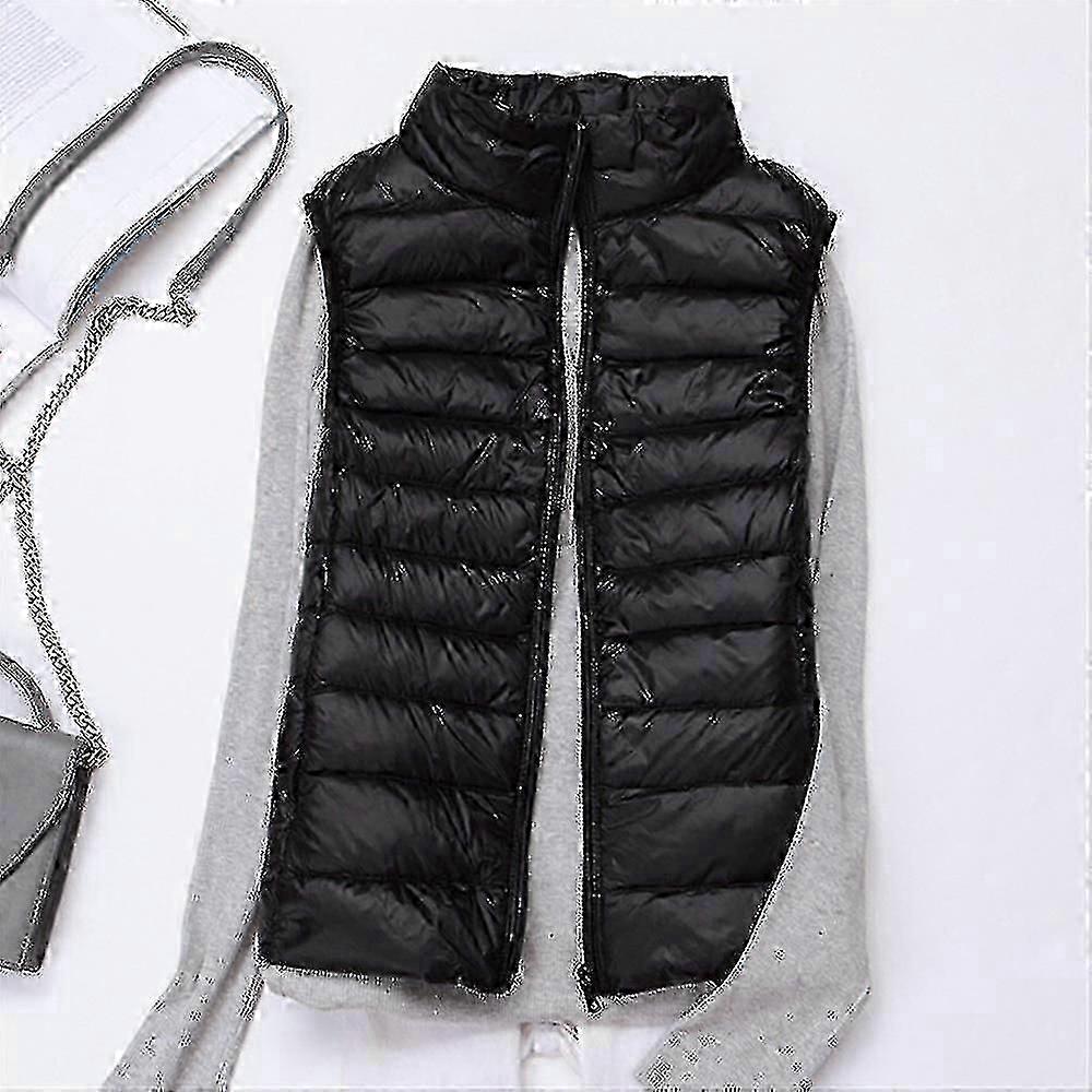 Damen Daunenweste gesteppt warm gepolsterter Mantel Winter