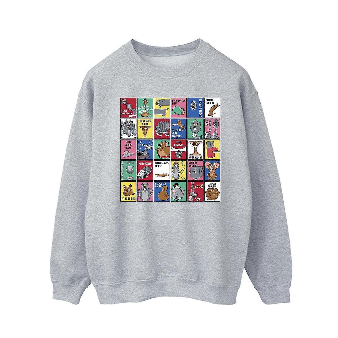 Tom En Jerry Heren Grid Squares Sweatshirt