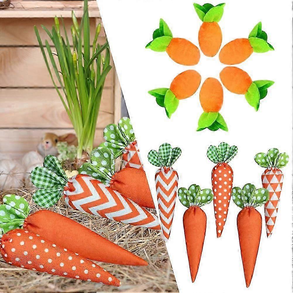 1/6PCS Easter Fabric Carrot Decoration Carrot Tray Decoration