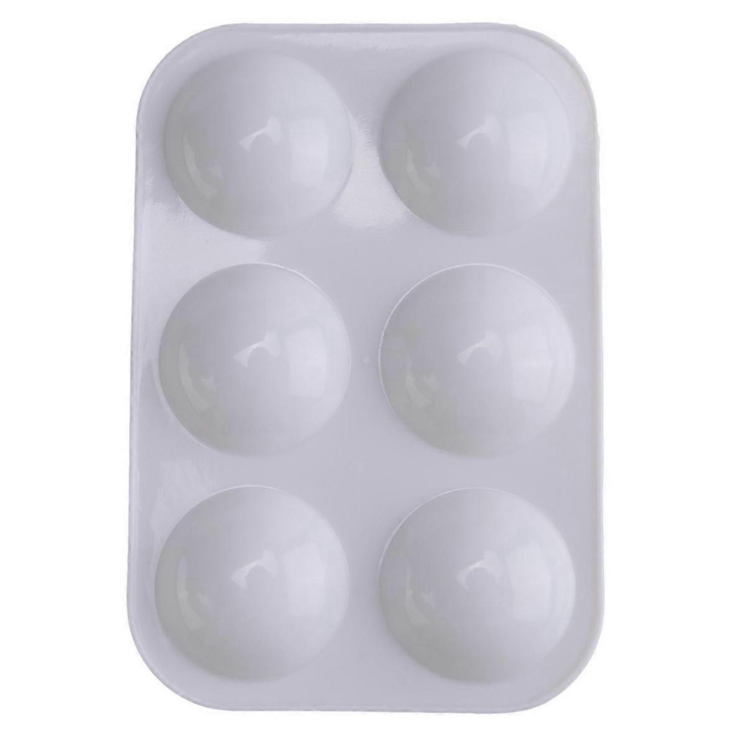 White Watercolor Palette, 6 Well Rectangular Paint Palettes 30PCS