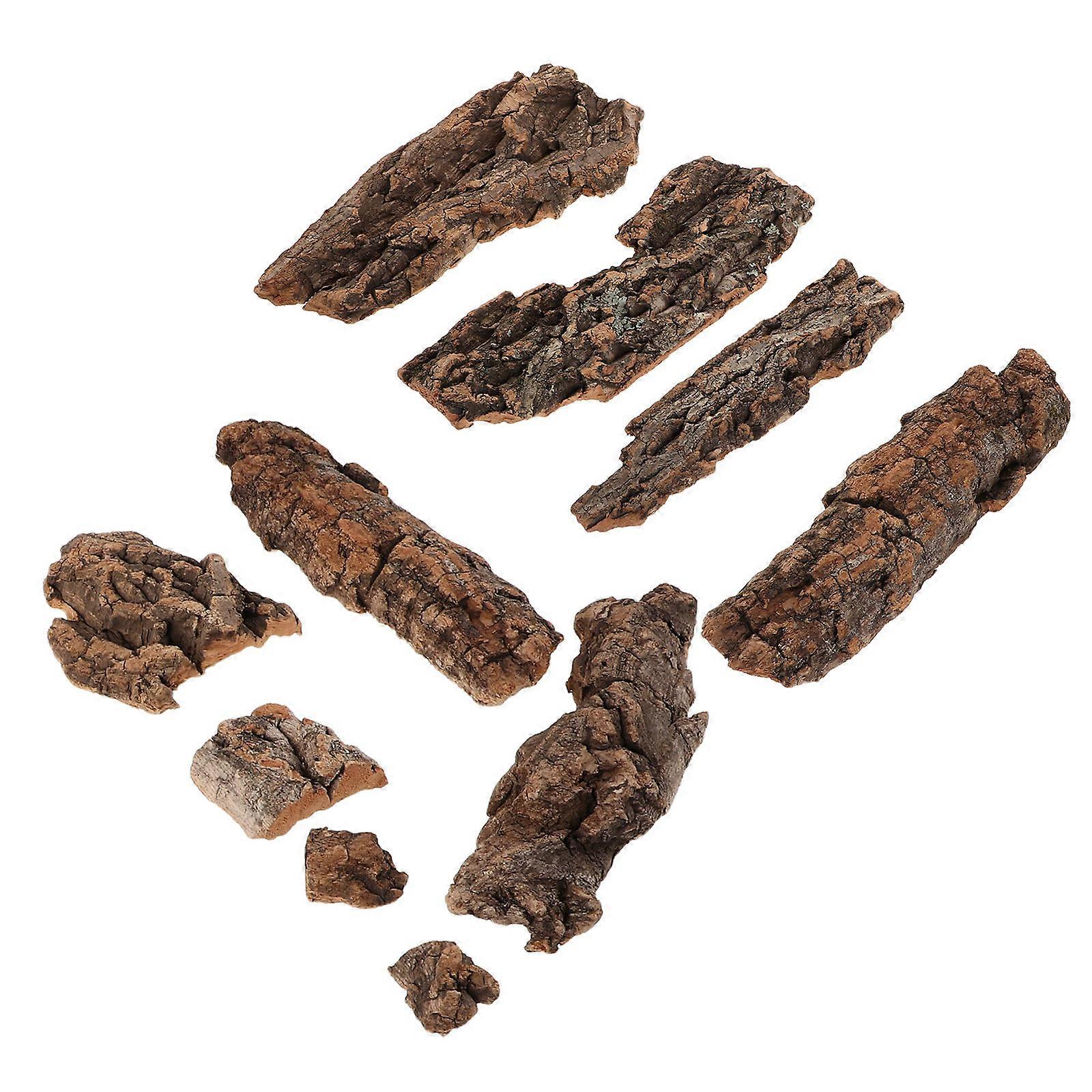 Reptile Cork Bark Terrarium Accessories Including 2Sets for Habitat