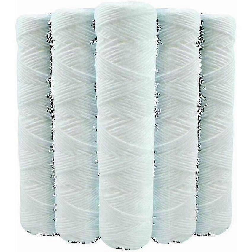 Conjunto de cartuchos de filtro de água enrolados de 5 9 polegadas 3/4 5 mícrons compatíveis com filtros de 10 polegadas