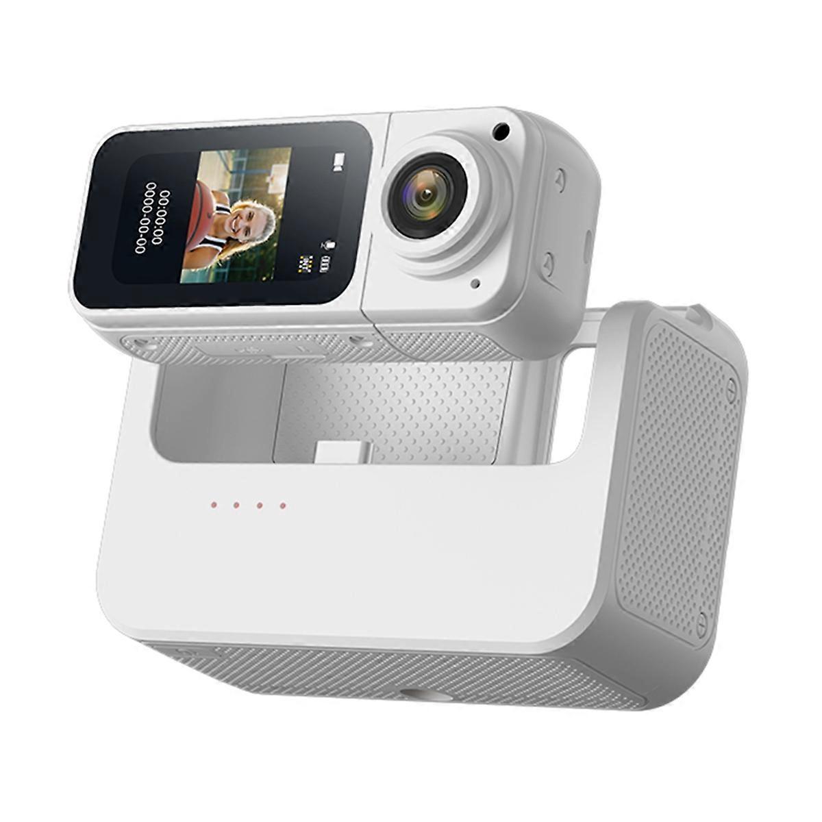 2.7K Thumb Camera Wifi Action Camera 180 Rotate Sport Cam White