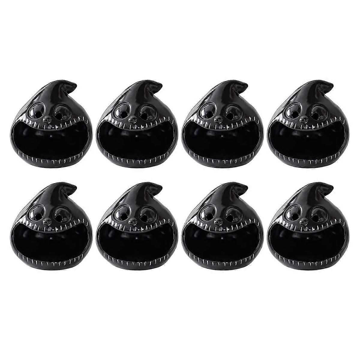 Halloween Candlestick Ornaments Candlestick Candy Storage Ceramic Ghost Candlestick Desktop Ornament