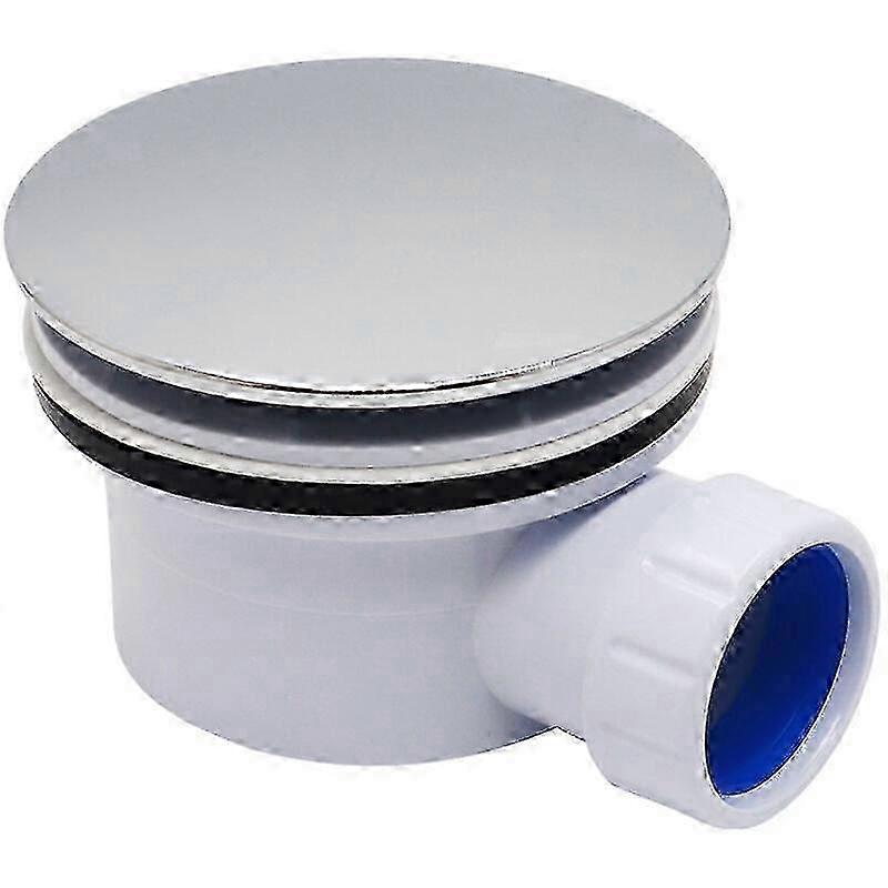 Extra-Flat Shower Drain ABS Dome, White