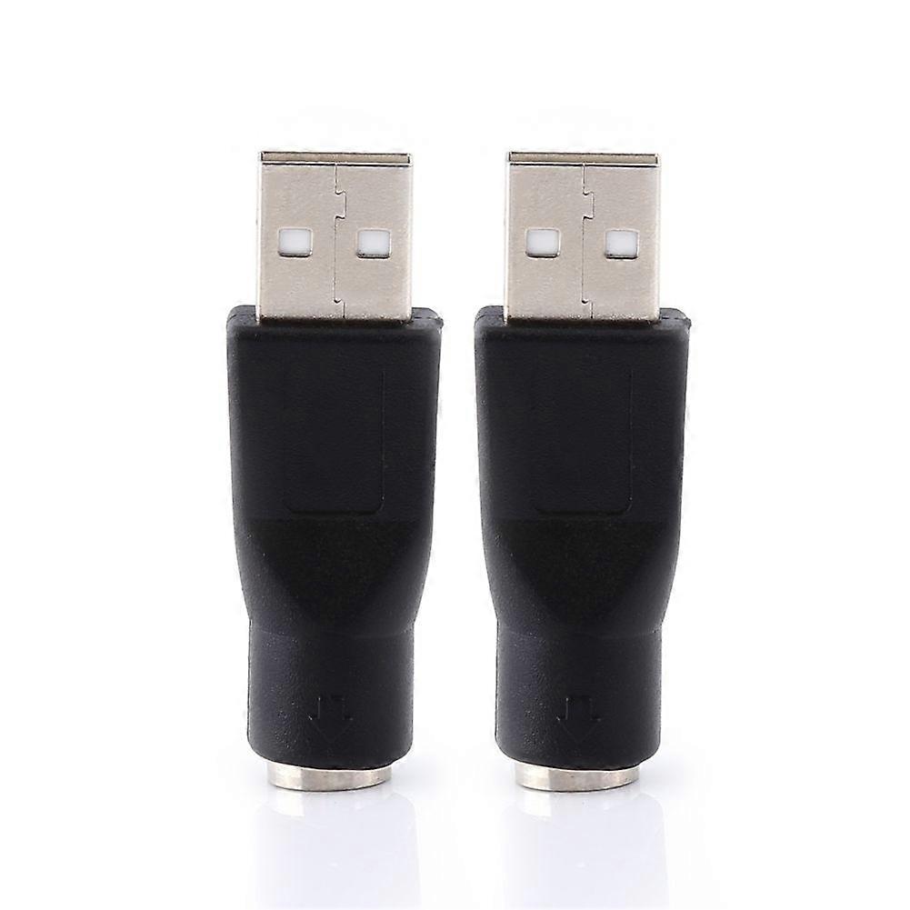 2pcs USB 2.0 A Male To PS/2 Female Adapters Converter Connector For PC Computer Keyboard Mouse
