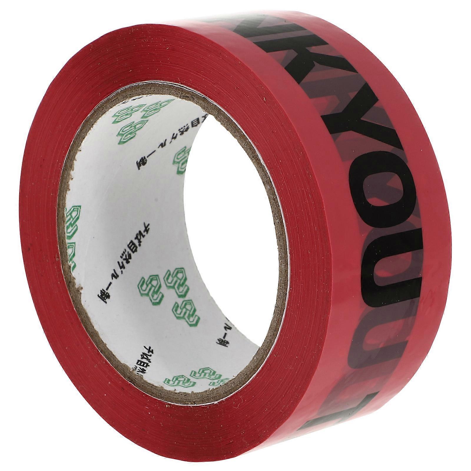 Pink Plastic Gift Wrapping Tape with Thank 1 Roll