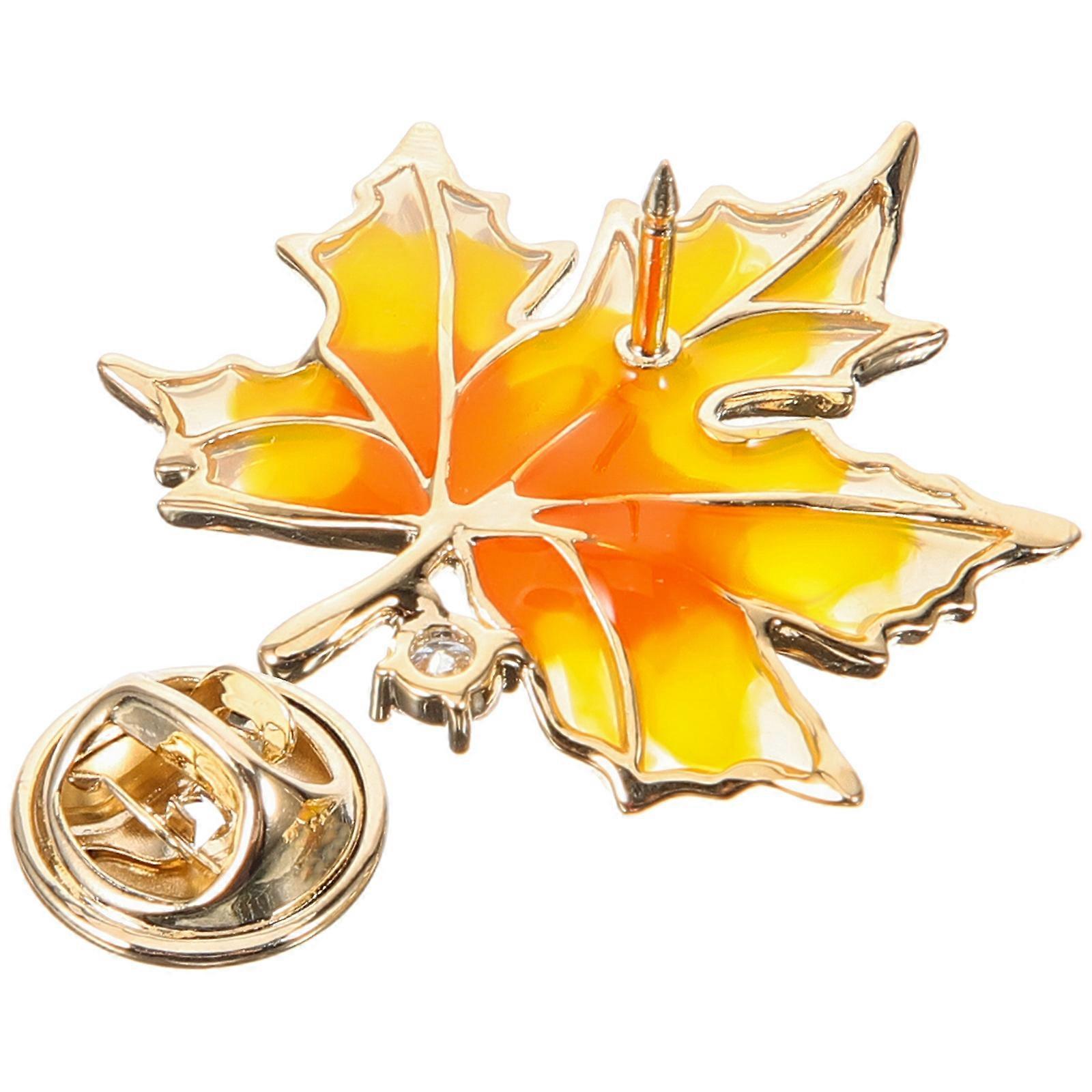 Decorative Brooch Maple Leaf Brooch 3Pcs for Women