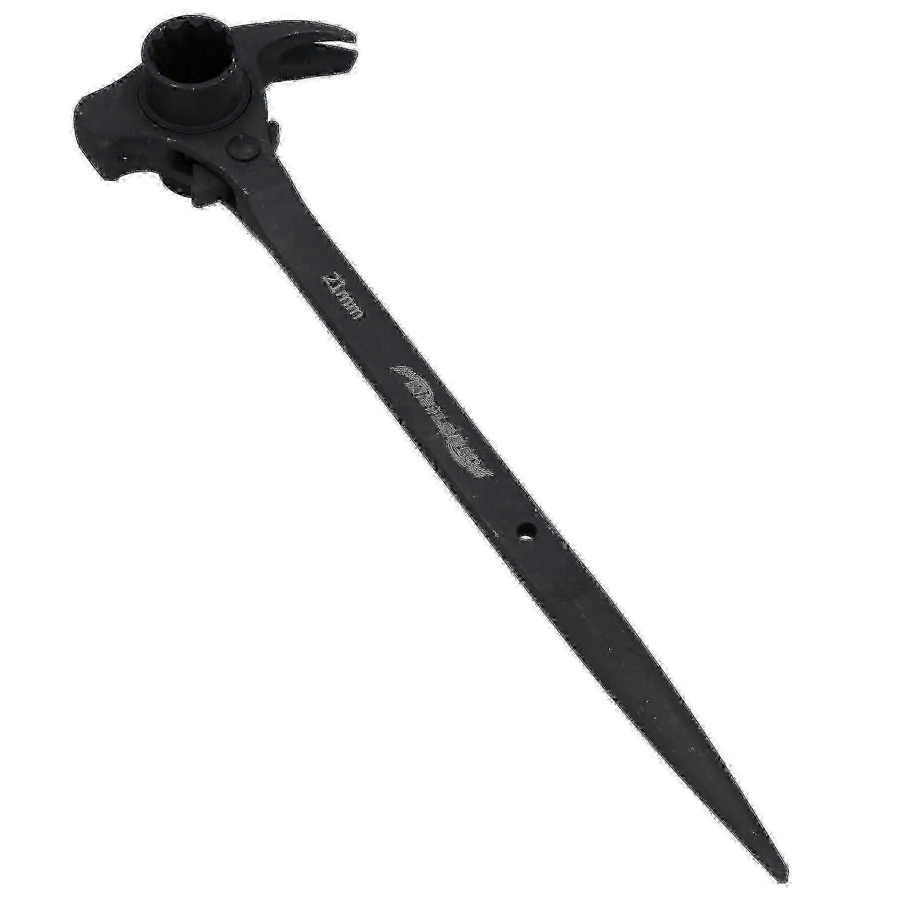 4-in-1 Scaffolding Tool with Ratchet Spanner and Podger - Bi-Hex 19/21mm Pry Bar for Construction