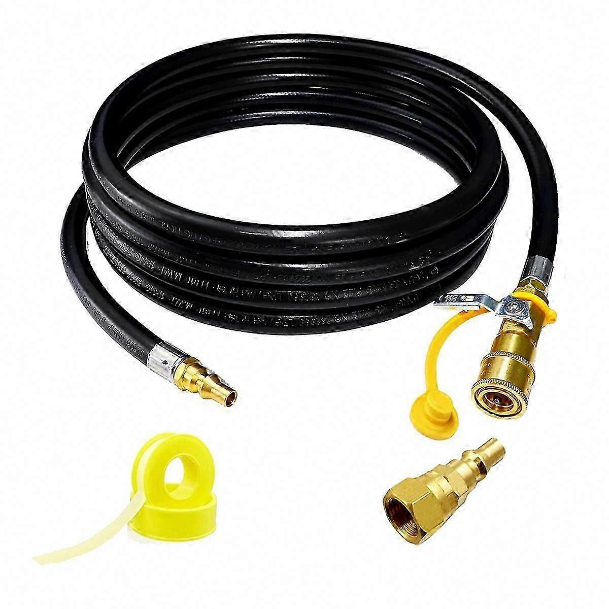 12 Ft Quick Connect Propane Hose for RV to Grill Connection