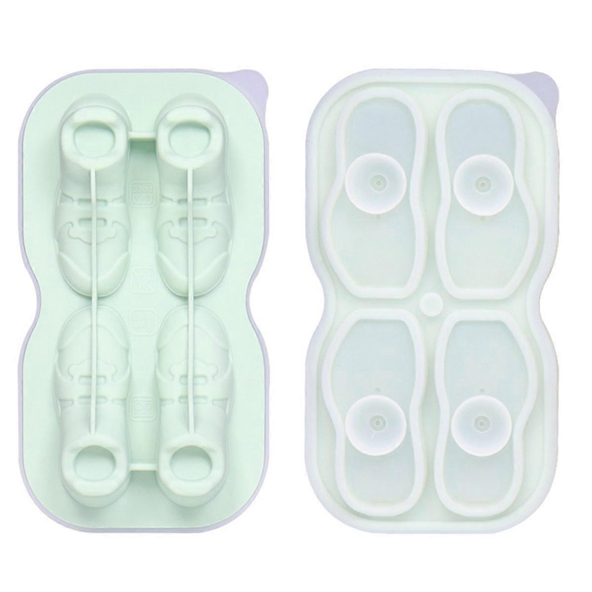 Shoe Ice-Cube Mold 4 Cavity Shoe Shape Ice-Cube Molds Reusable E