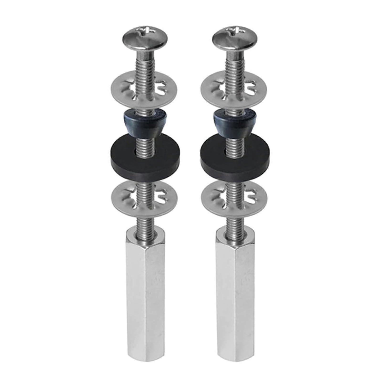Toilet Seats Set Of 2 Fixed Screws: Steel Mounting Kit Replacement Screws For Firm Attachment