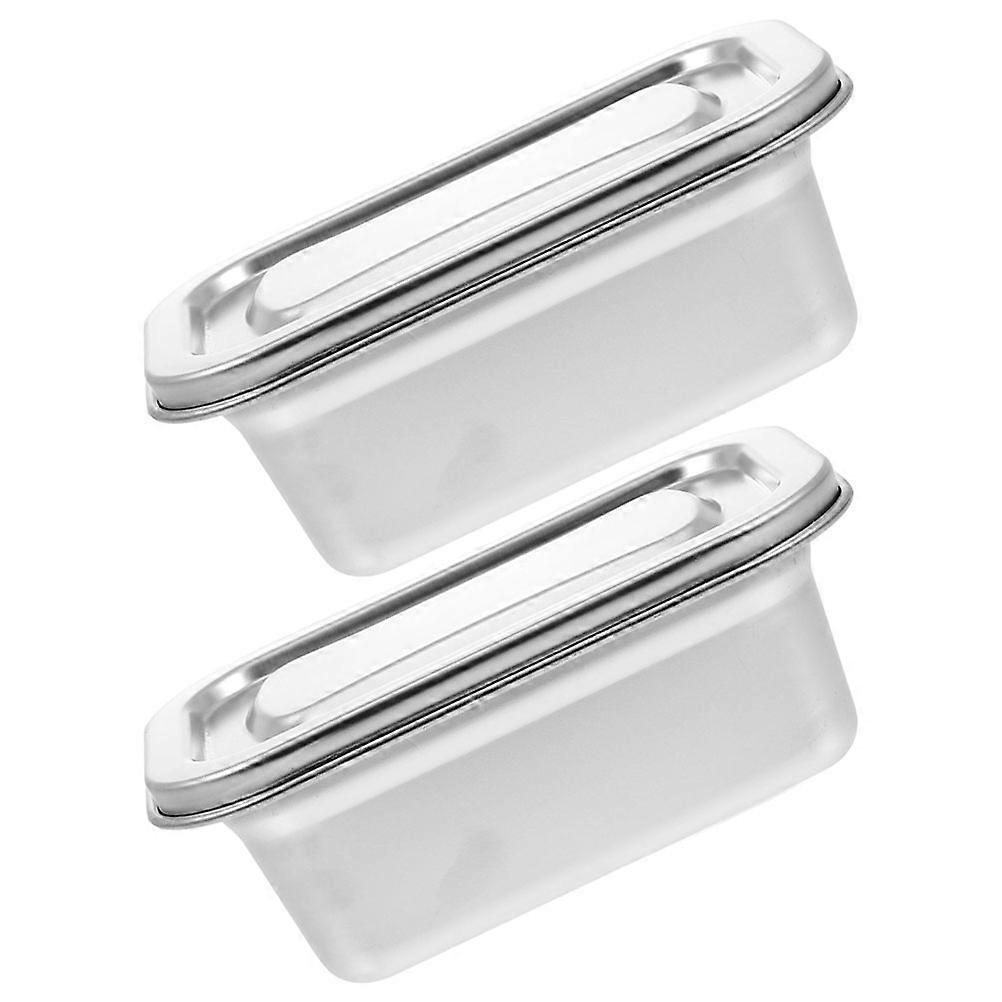10Pcs Square Food Sealing Box Refrigerator Storage With Lid Ideal For Home Storage And Kitchen Use Silver Material Freshness Preservation