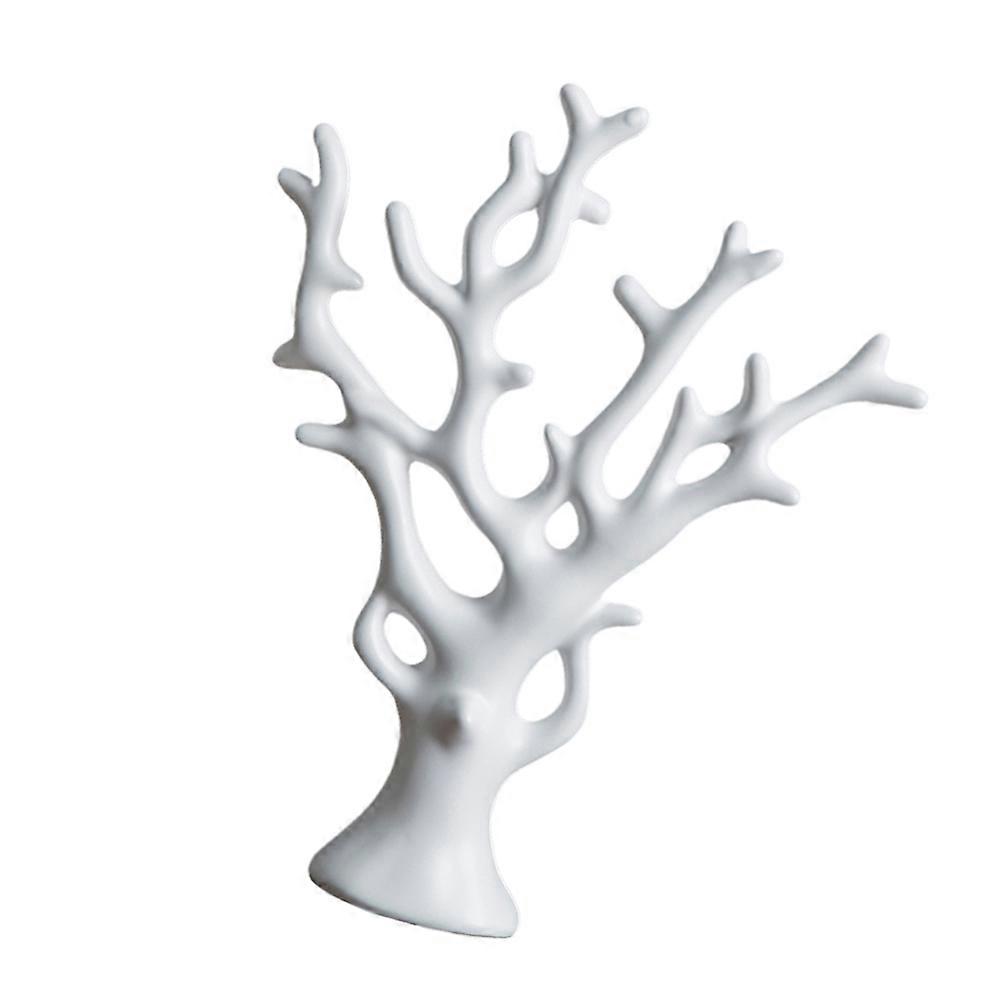 Desktop Decoration Tree Shaped Decoration White 1Pack Visual Enjoyment