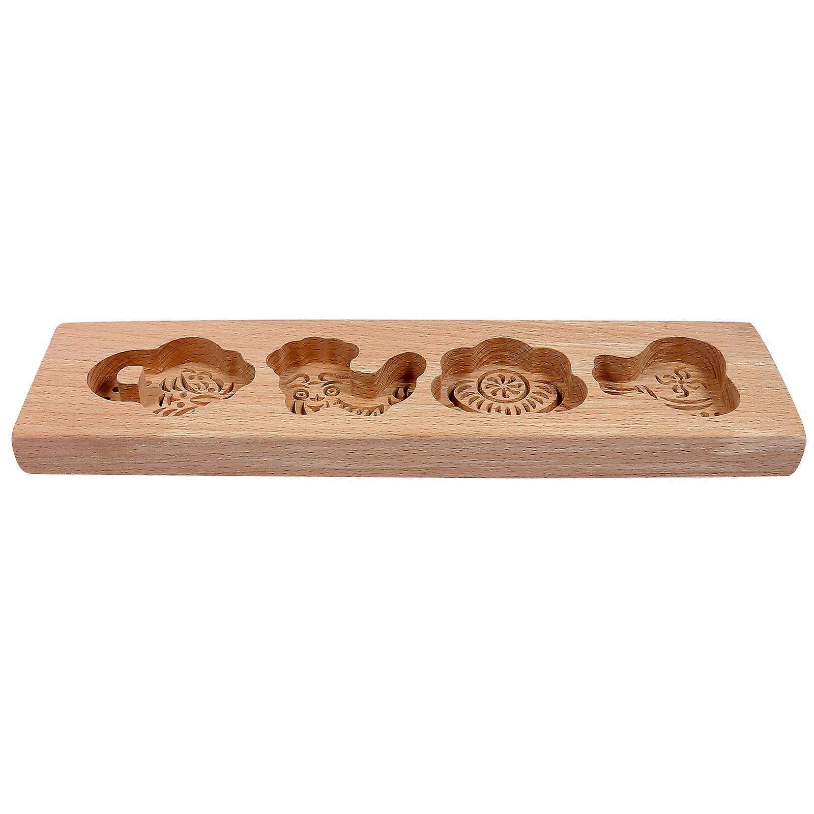 Wooden Moon Cake Mold For Making Mooncakes Suitable For Friends Gathering 29.5X7.3X2CM 1Pc