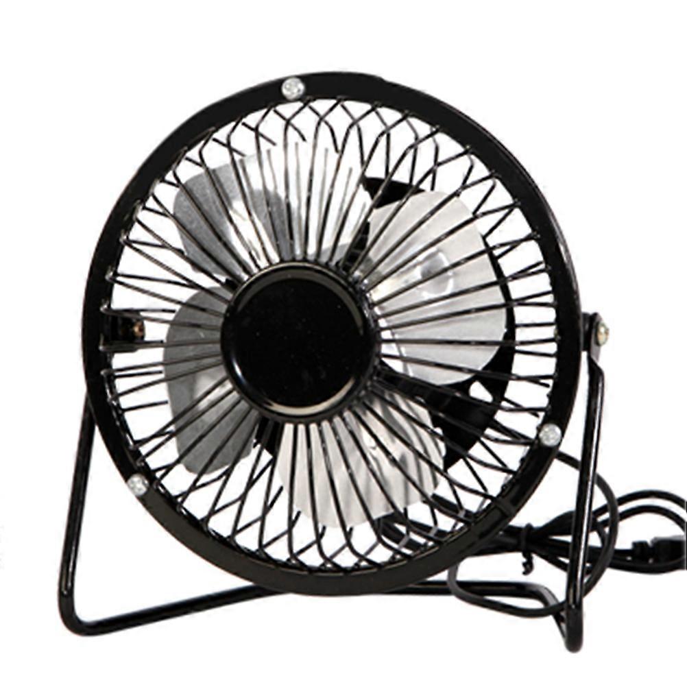 Portable Mini Fan USB Table Fan for Cooling Use 2Pcs Black Set