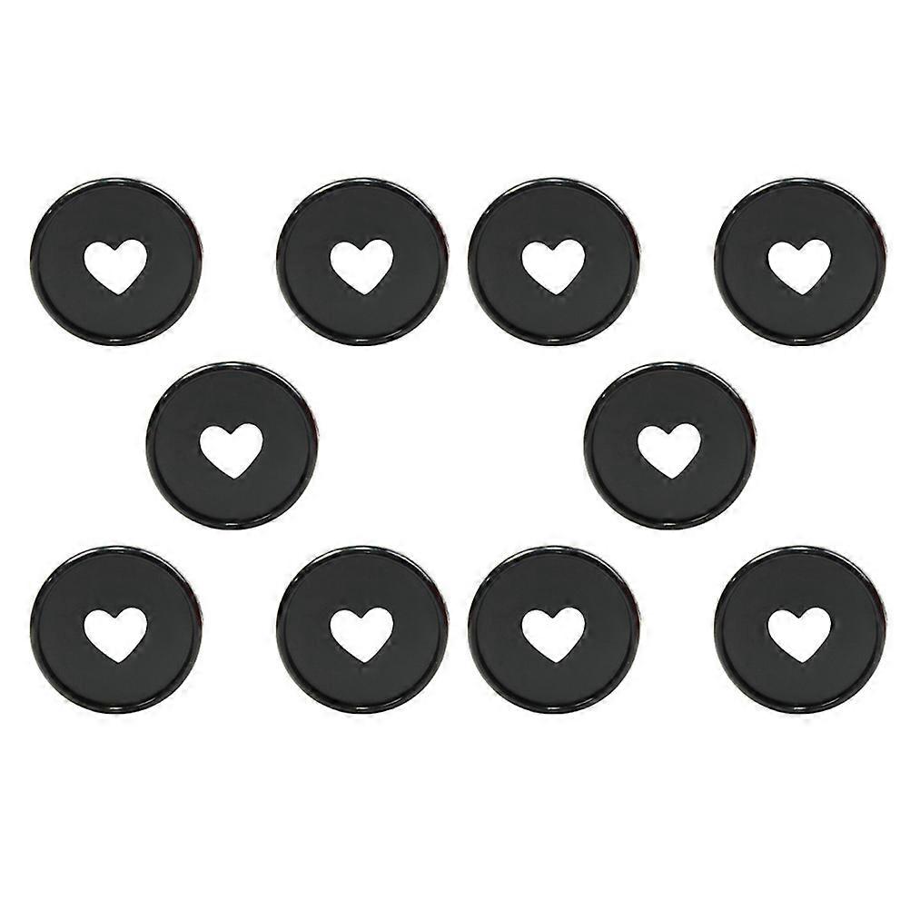 Loose-Leaf Binder Discs For Office Work And School Projects In Black Color With Round Corners Designed For Binding Purposes 10Pcs