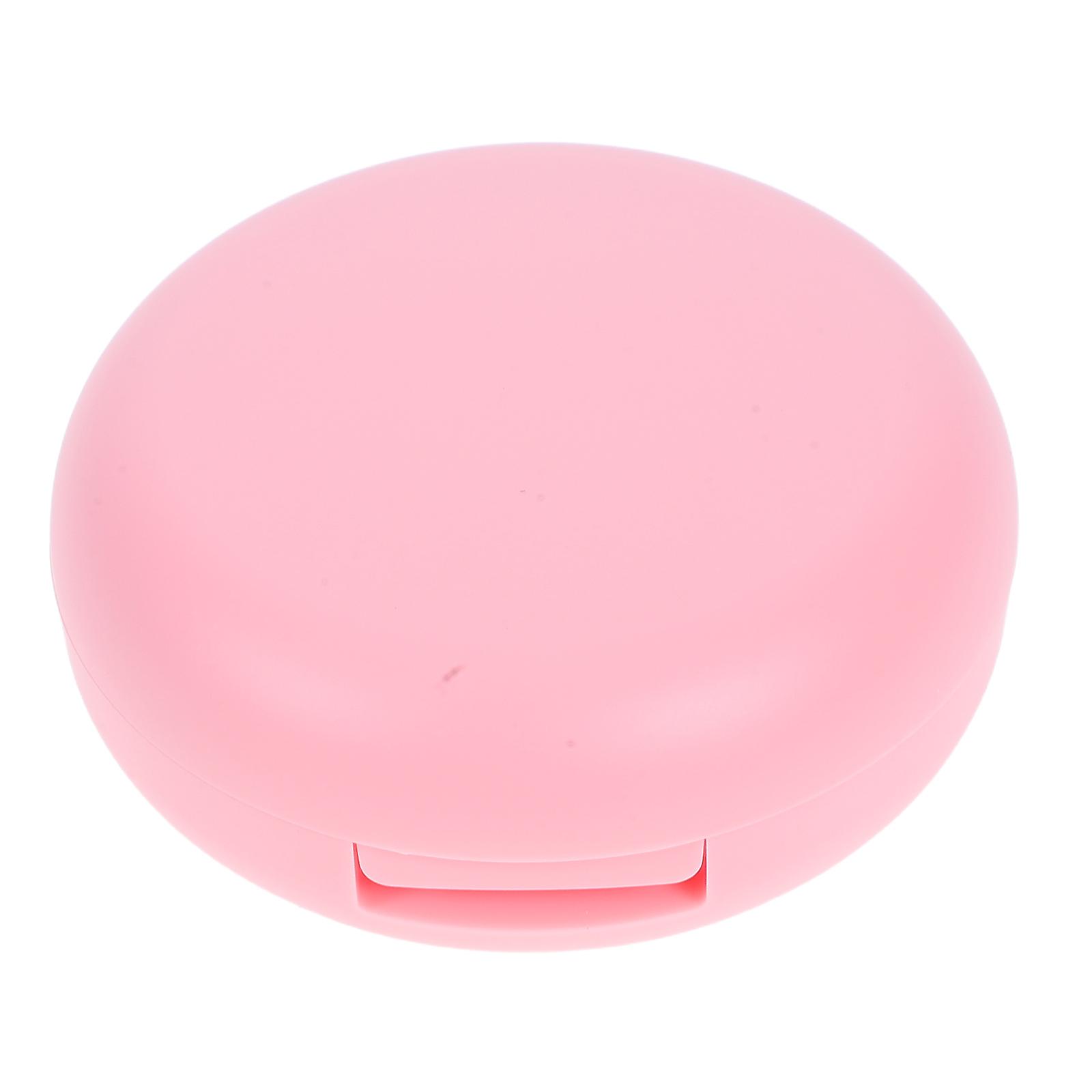 4Pcs Pink Cosmetic Storage Box for Blush Contour Highlighter with Mirror