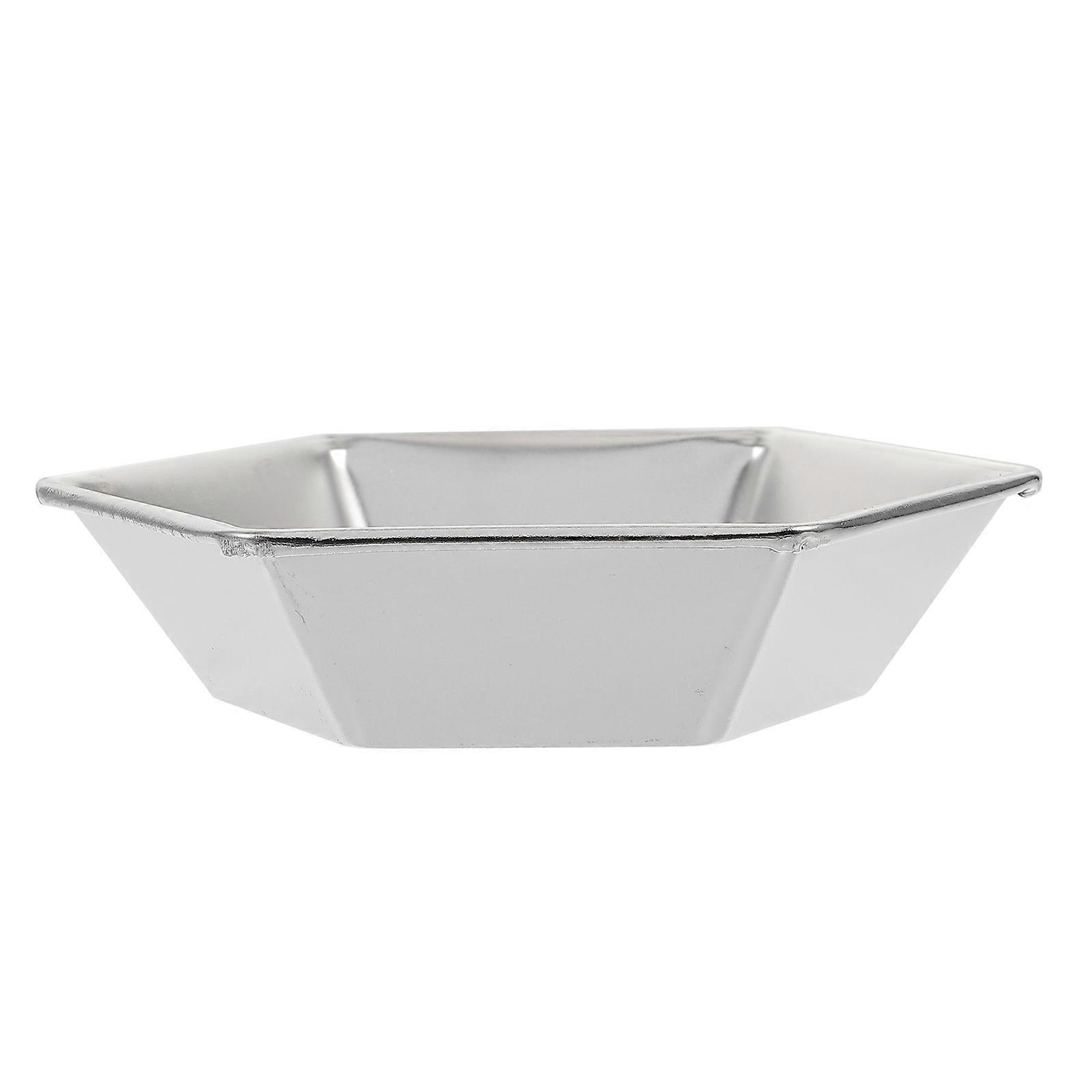 Hexagonal Sauce Dish Stainless Steel for Serving Side Dishes 2Pcs