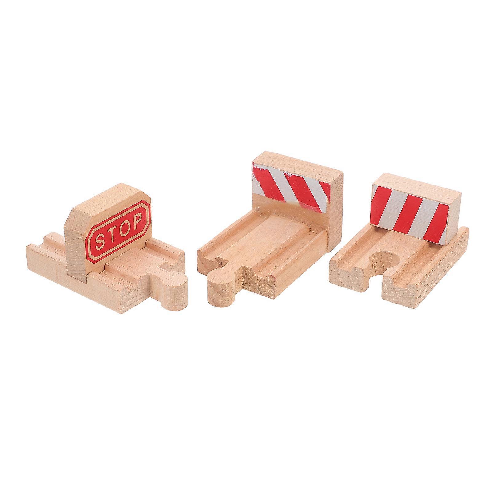 Train Track Accessories 15 Pcs Sturdy Wooden Material Suitable For Educational Play Ideal For Children 5.40X4.00X3.20CM